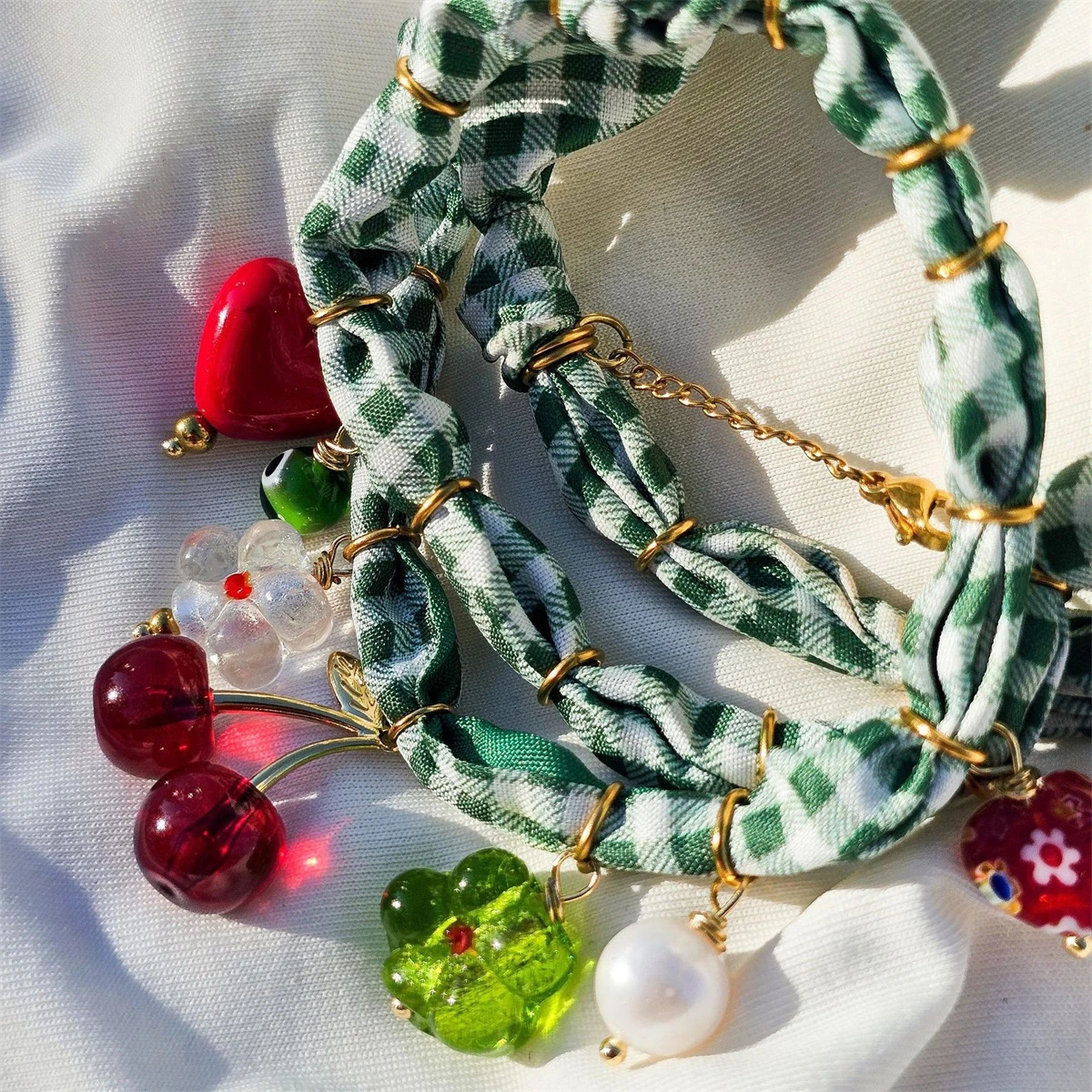 Stainless steel cherry niche scarves artistic pillows jewelry sun and moon love necklace pendant goldplated 251031