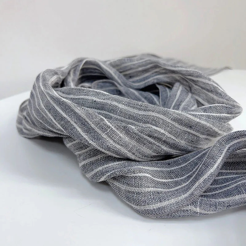 Spring And Summer Thin Linen Scarf Slender And Narrow Strip Breathable Neck Protection Scarf Womens Lenghten Shawl 250403