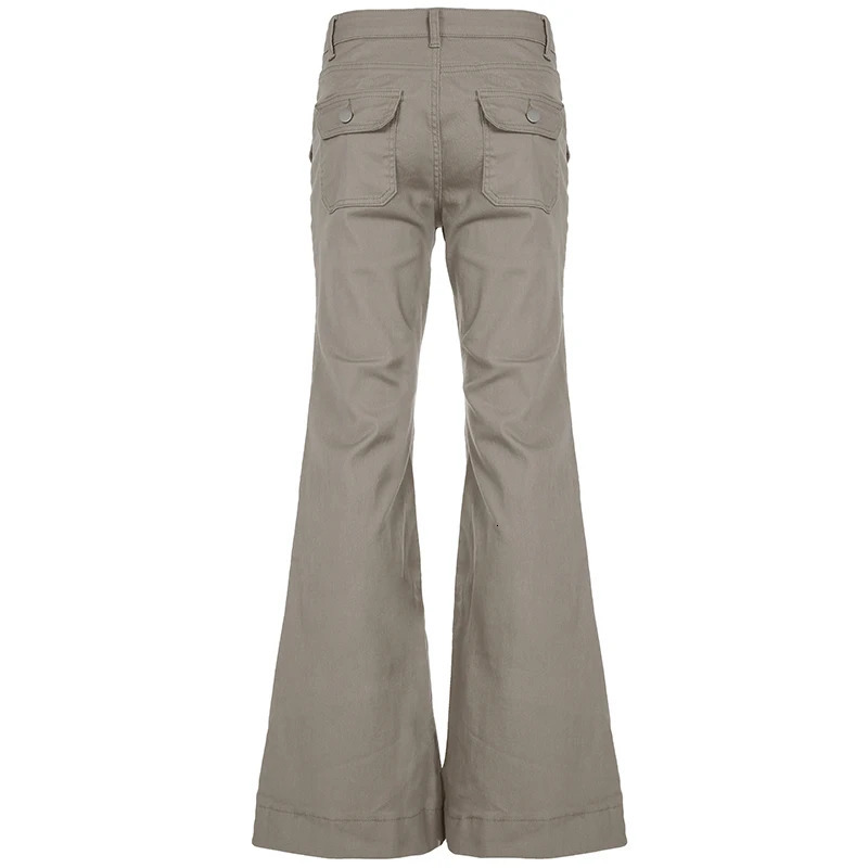 Ultra thin fit simple flange pants for women high fashion waist British style fully matched basic jeans classic clothing 250403