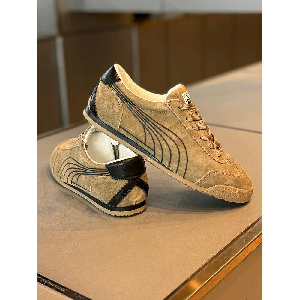 Soft Sole Forrest Gump Men Spring Autumn 2025 New Suede Black Brown Retro Low-top Lace-up Trendy Men's Shoes