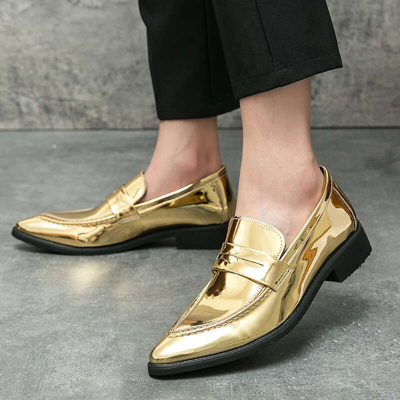 Large size 2023 new spring and autumn set foot loafers, sizes 38-47 for men's business British leather shoes