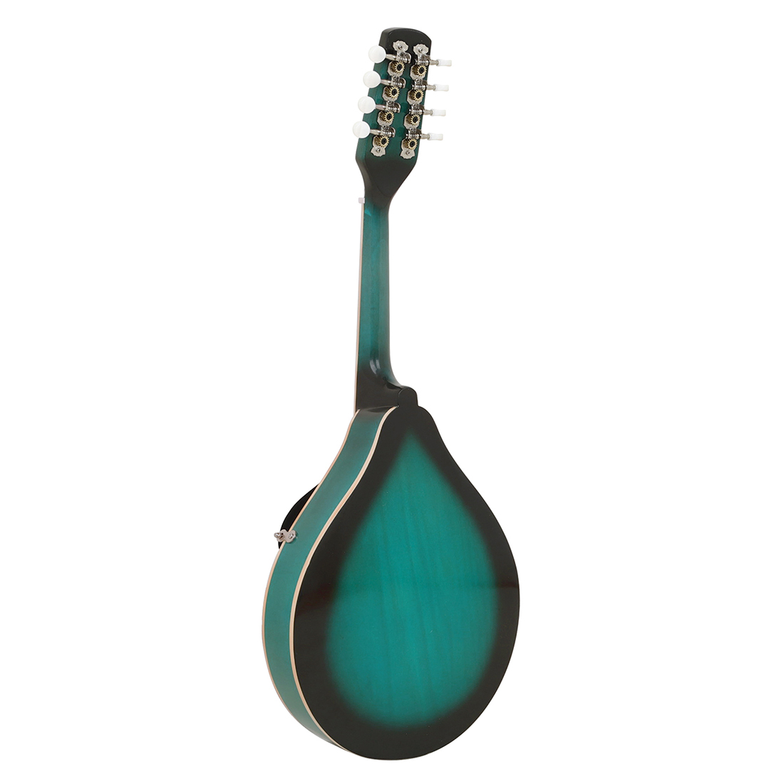 IRIN Stylized Blue with Black Edges Mandolin - Almond-Shaped Body, Crisp Silver Bell Sound, Responsive & Beginner-Friendly for Classical Music