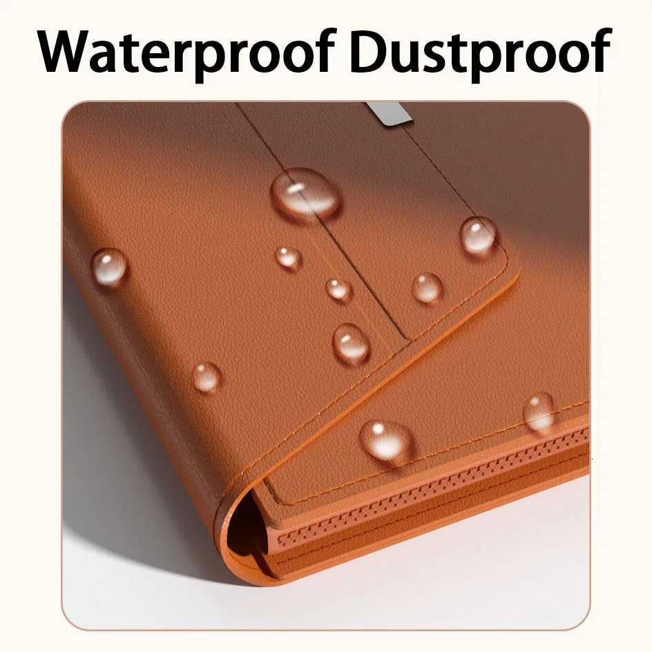 Leather Laptop Bag Waterproof Dustproof Laptop Sleeve with Notebook Stand Holder Mouse Pad for 13-14inch Macbook Z251105 - view 7