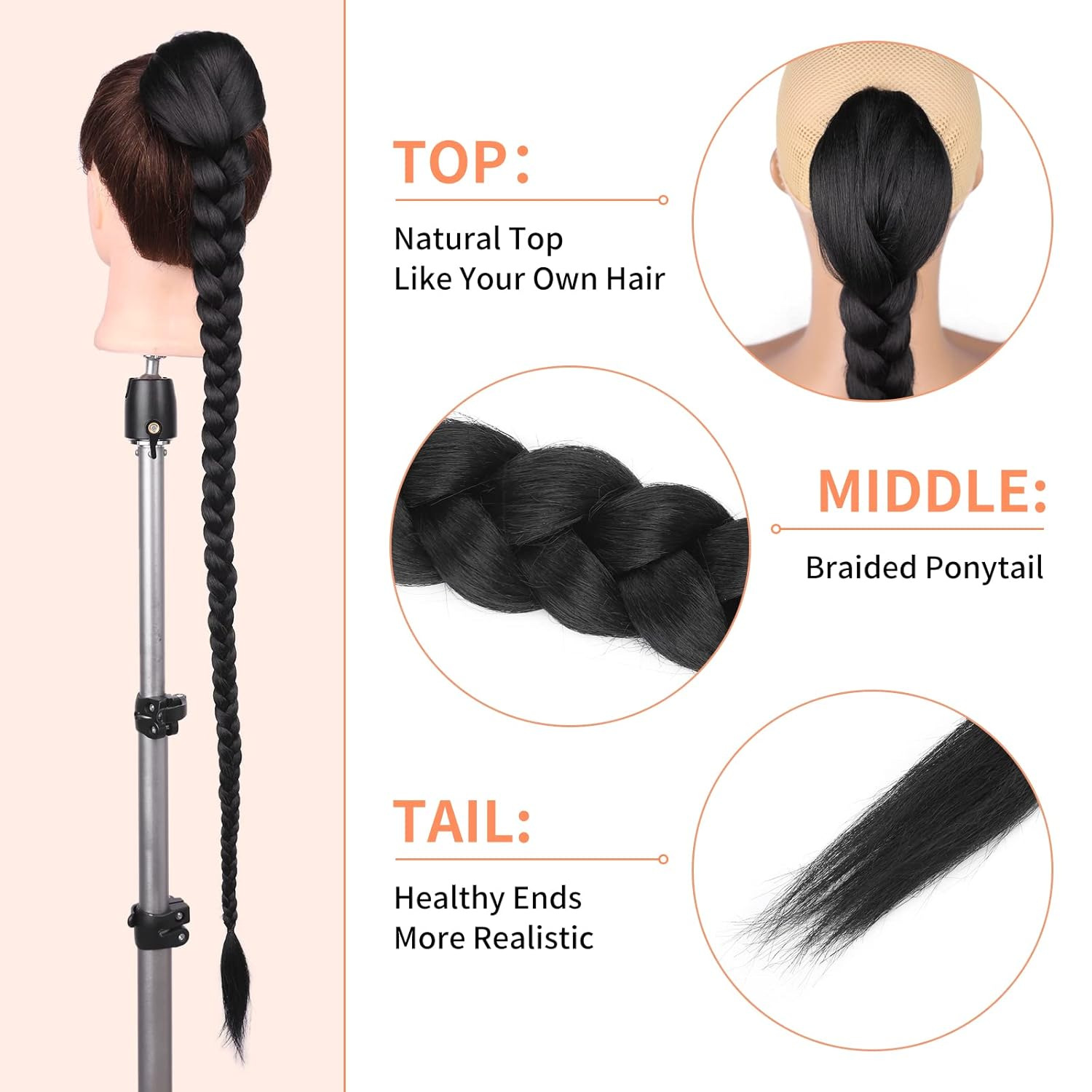 Versatile Long Haired Synthetic Wig Set with Diverse Braiding Techniques Perfectly Suited For Any Occasion