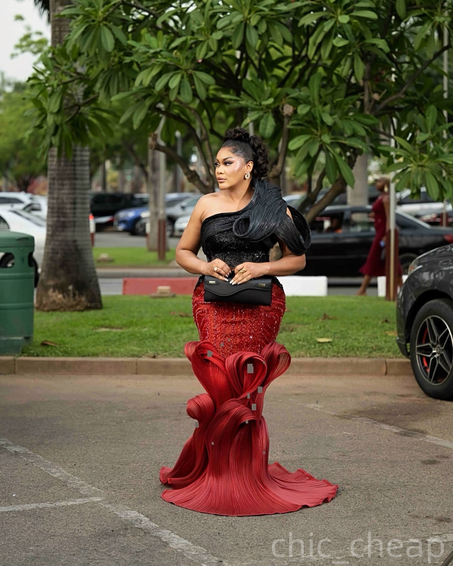 Dark Red Mermaid Prom Dresses 2026 One Shoulder Beaded Sequined Evening Formal Party Second Birthday Engagement Gowns Plus Size Dress For Special Occa