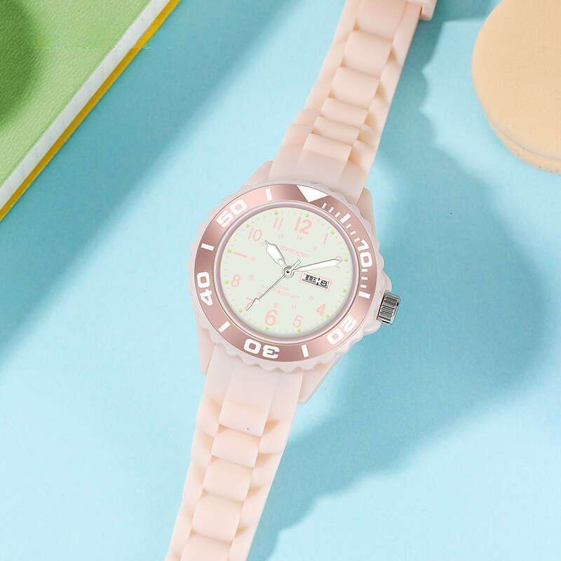 DHwatches Sanda Fashion Casual Sports Simple Personality Night Vision Fluorescent Digital Wristwatch Dual Display Calendar Quartz Watch