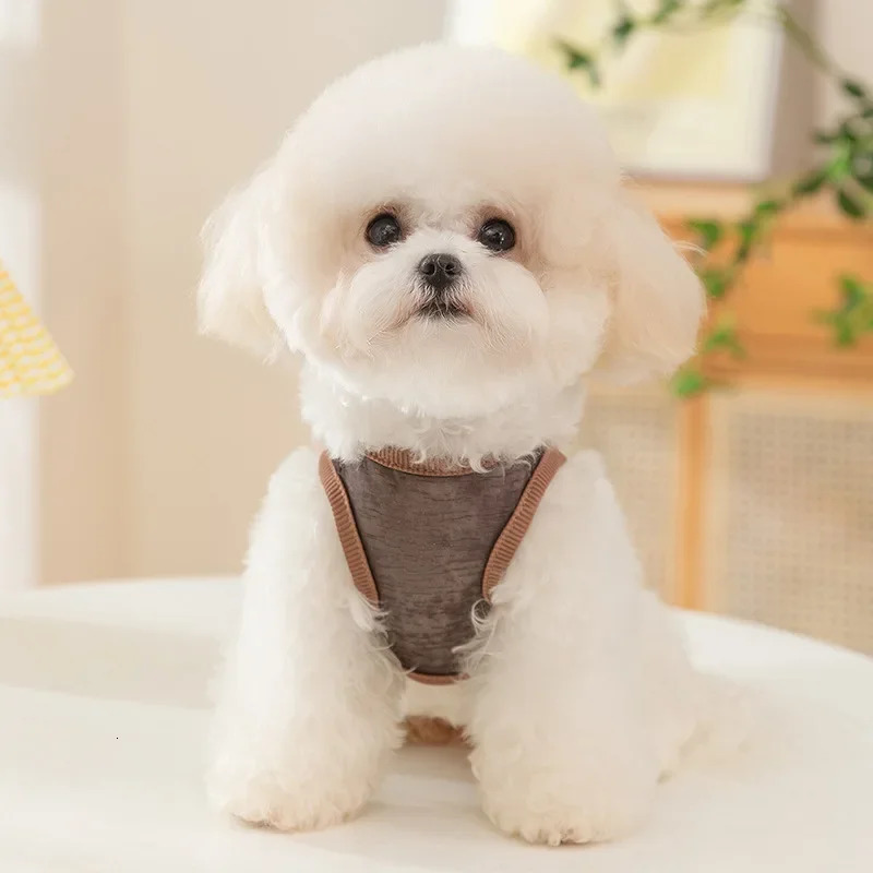 Dog Pet Sleeveless Mesh Bear Traction Vest Cat Breathable Thin Teddy Pet Dog Cooling Vest for Dogs Summer Clothes 250402