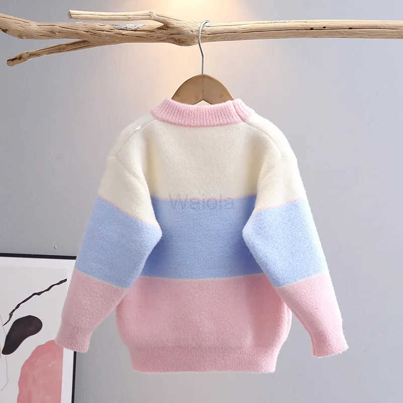 Sanrio Childrens Sweater Autumn/Winter New Cartoon Hello Kitty Girls Knitted Sweater Student Cute Warm Fashion Sweater H251105