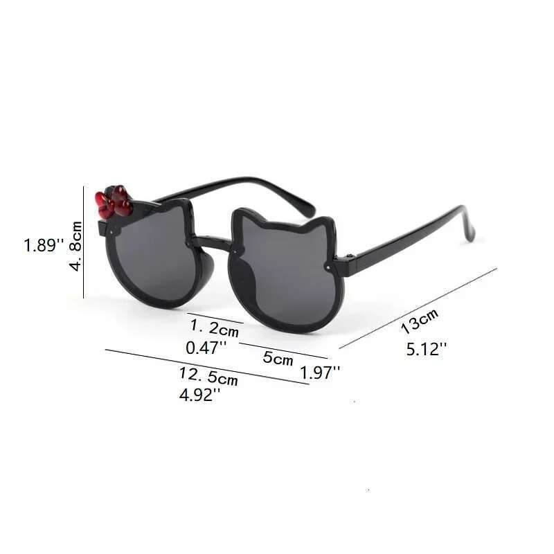 Summer Children Cute Kitty Sunglasses Acrylic Bow Outdoor UV Protection Sun Glasses Baby Girls Classic Kids Boy UV400 Eyewear