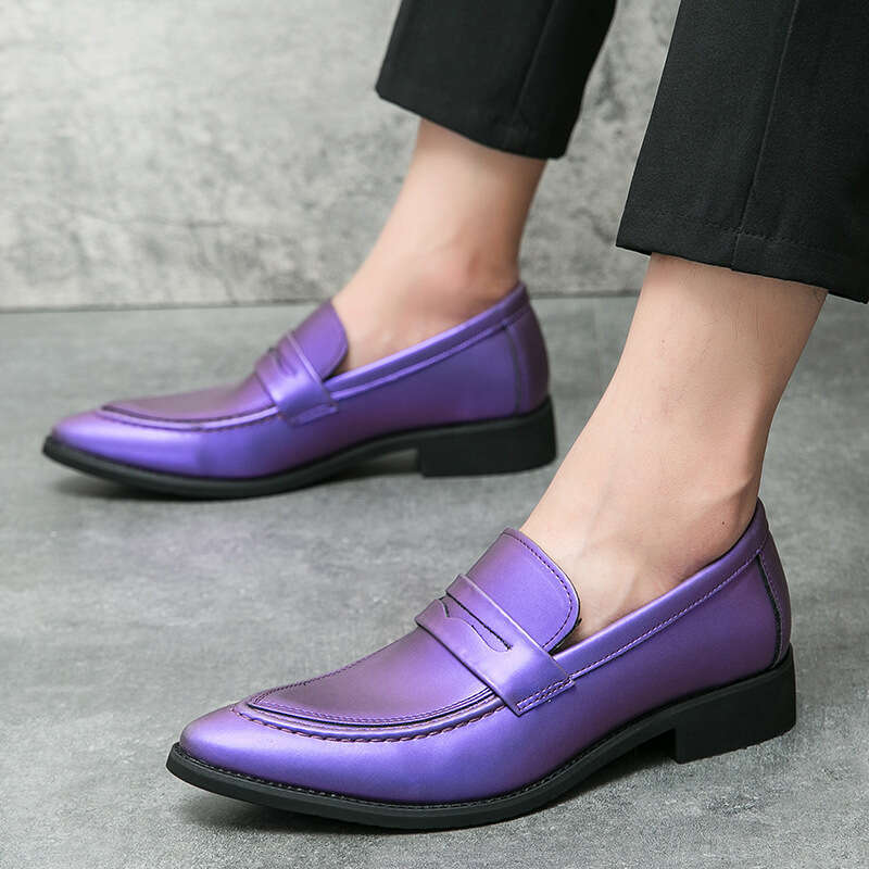 Large size 2023 new spring and autumn set foot loafers, sizes 38-47 for men's business British leather shoes