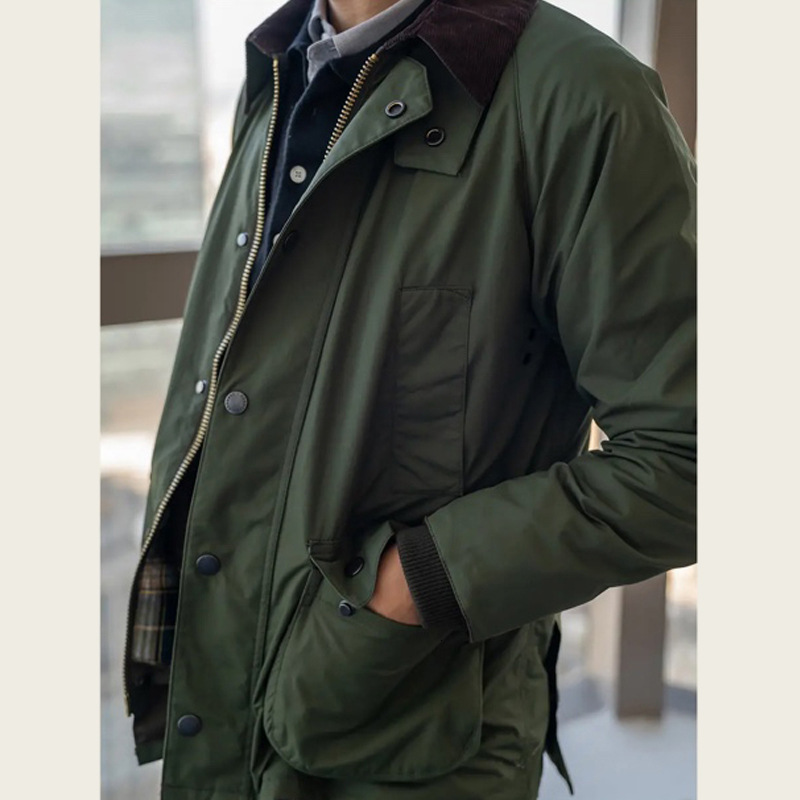 GDDQSDC British Style Hunting Jacket Without Wax Mens Spring and Autumn Waterproof Trench Coat Workwear Jacket Replica BBRA 250916