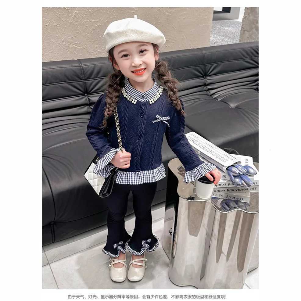 Toddler Girls 2-Piece Tweed Set - Chic Spring Autumn Outfit with Top and Skirt Baby Casual Elegant Style Baby Girl Clothes Y251105