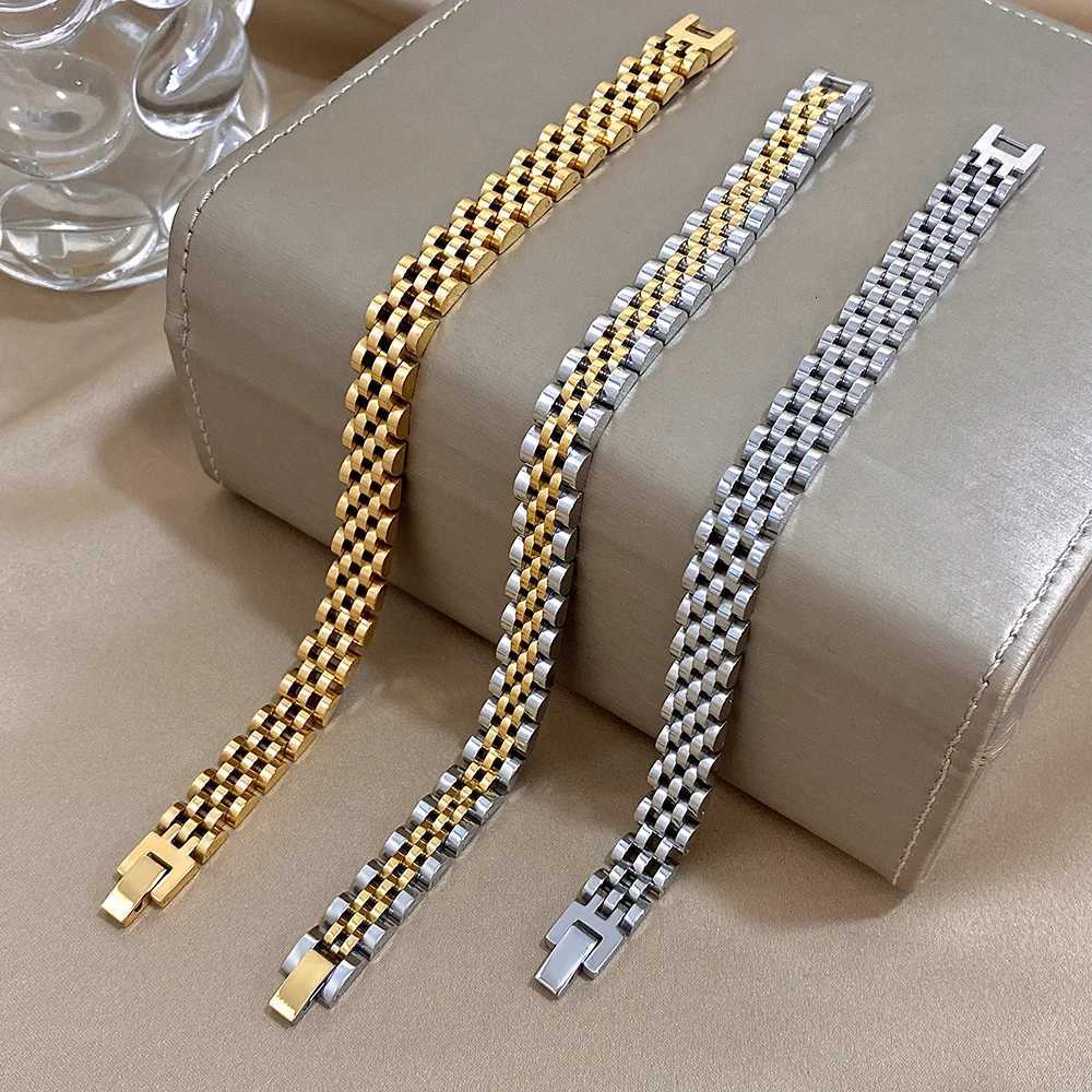 Greatera Five-layer 10mm Beaded Mens Bracelet Two Tone Classic Stainless Steel Band Series Watch Chain Bangle Jewelry For WomenXJ251105