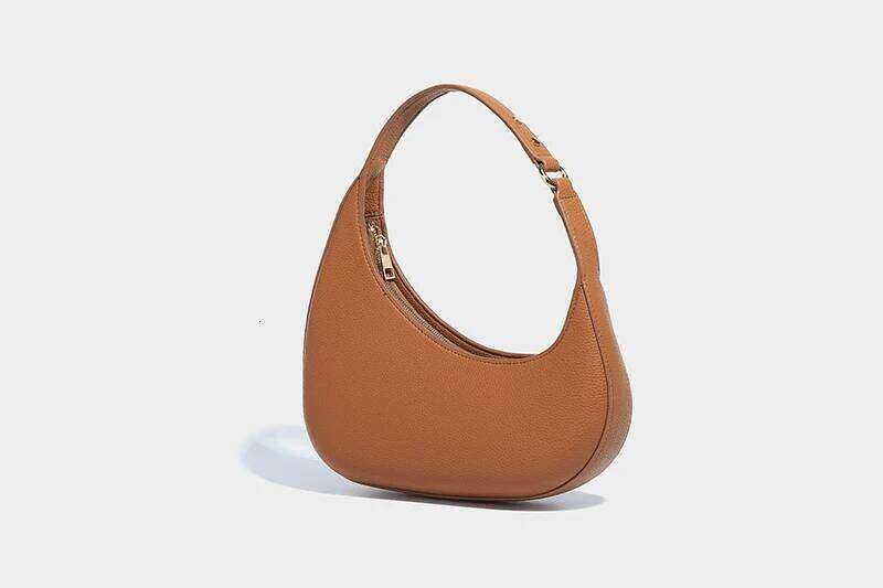 Designer Handbags And Purses Vintage Half Moon Bags For Women New In PU Lychee Texture Rivet Small Underarm Shoulder Bag 251105
