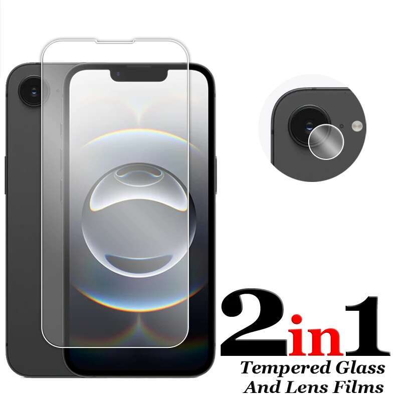 6.1 inch Full Glue Clear Screen Protector Apple Tempered Glass For iPhone 16E Lens Film