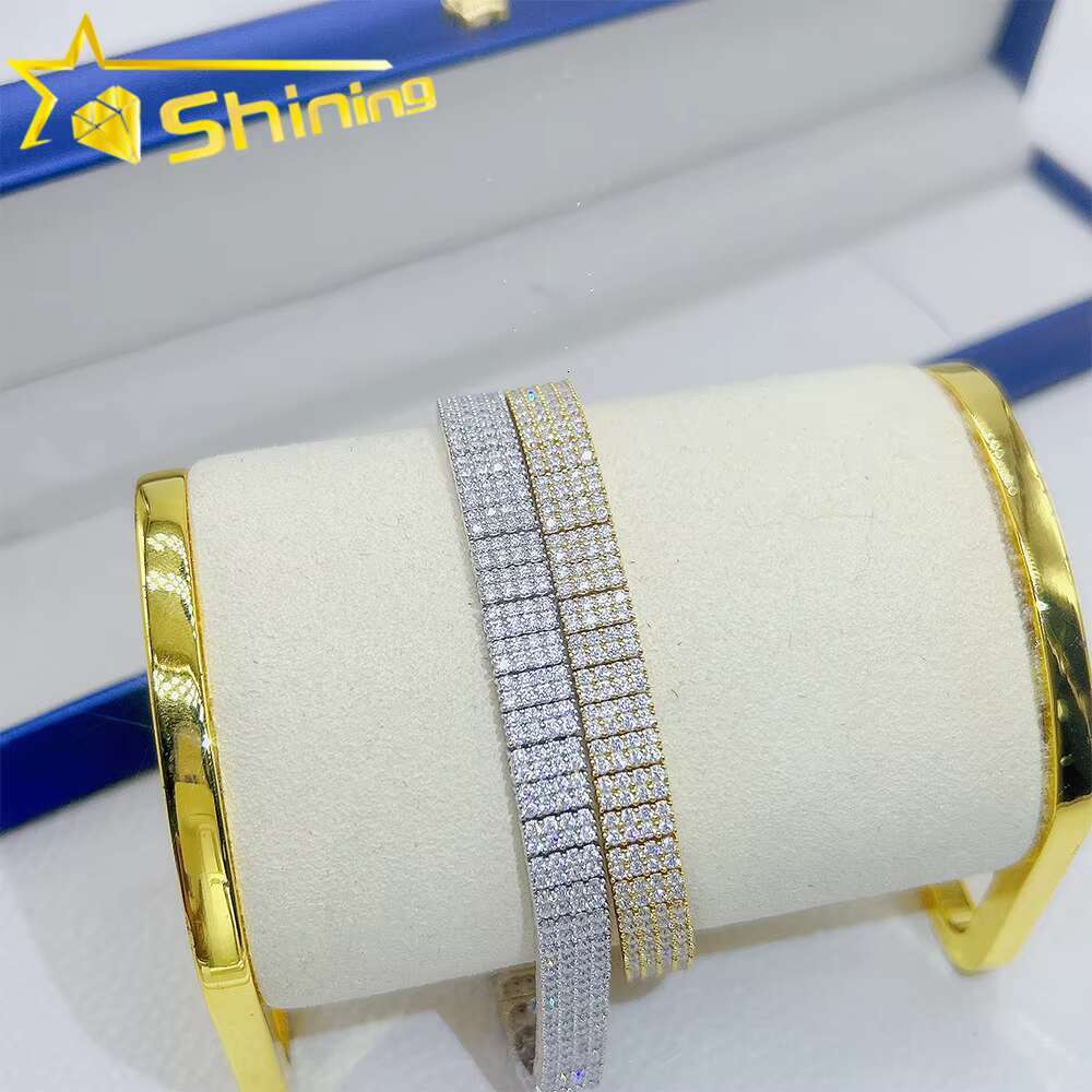 Factory Outlet Pass Diamond Tester GRA Certified Moissanite 925 Sterling Silver Tennis Bracelet