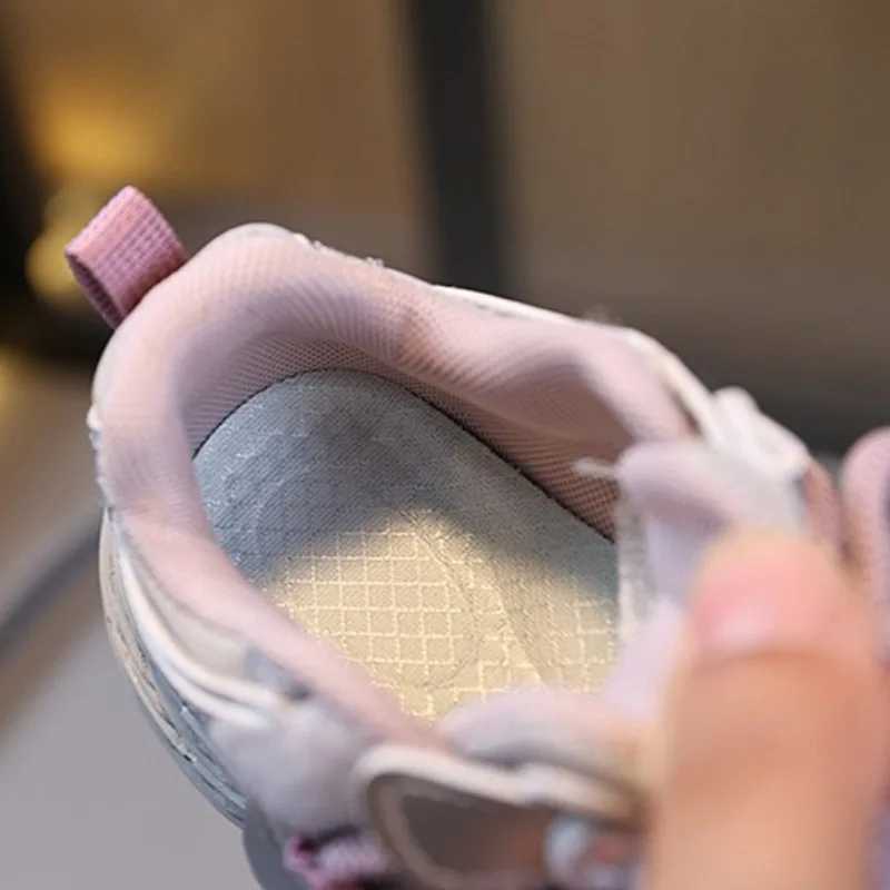 Children Casual Sports Shoes Girls 2025 Autumn Sneakers Breathable Anti Slip Fashion Running Shoes Toddler Outdoor Walking ShoesT251105