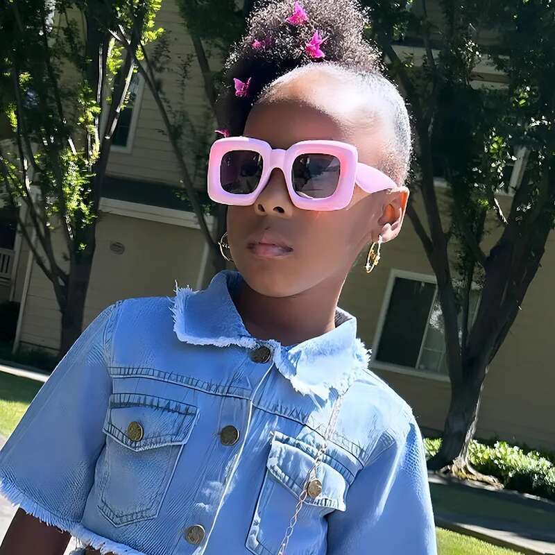 New Children's Fashion Square Sunglasses Cute Baby Protective Sun Glasses Boys And Girls UV Protection Eyewear UV400 Goggles