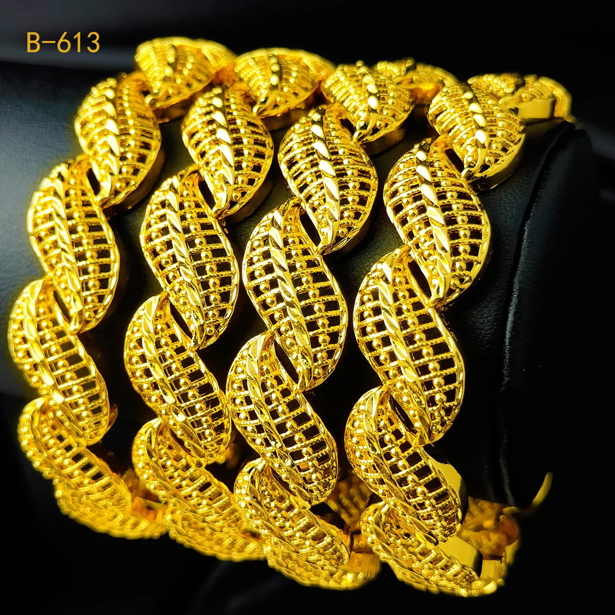 Dubai 24K Gold Plated Fashion Bangles For Women Indian African Bridal Bracelets Ethiopian Hand Jewelry Wedding Gifts 251031
