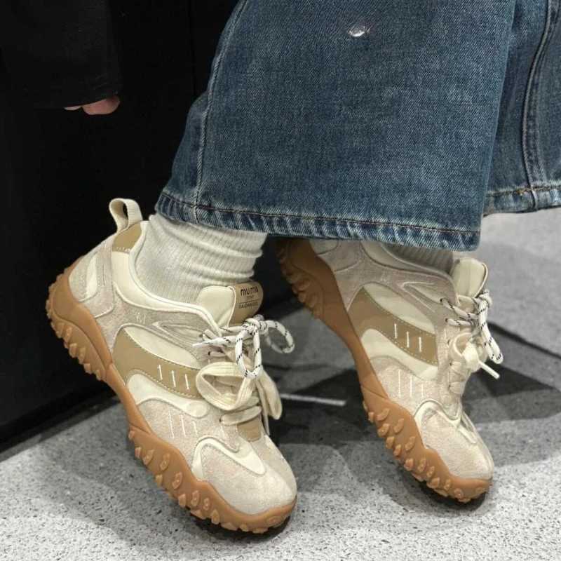 Autumn New trend College style color Mahing Versatile Wens Lnternet Celebrity Sports Breathable flat casual lace-up Shoes Y251105