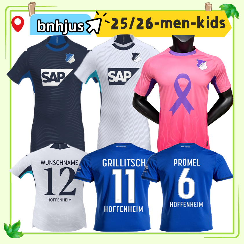 2025 2026 Hoffenheim Soccer Jerseys HLOZEK KRAMARIC BULTER 2025 2026 MOKWA TABAKOVIC KADERABEK STACH ORBAN MOERSTEDT TOHUMCU TOURE Football Shirts Men Uniforms