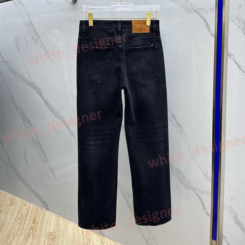 designer Men's Jeans spring autumn Men Slim Fit European American High-end Brand Small Straight Pants Denim Trousers Mens size 29-40