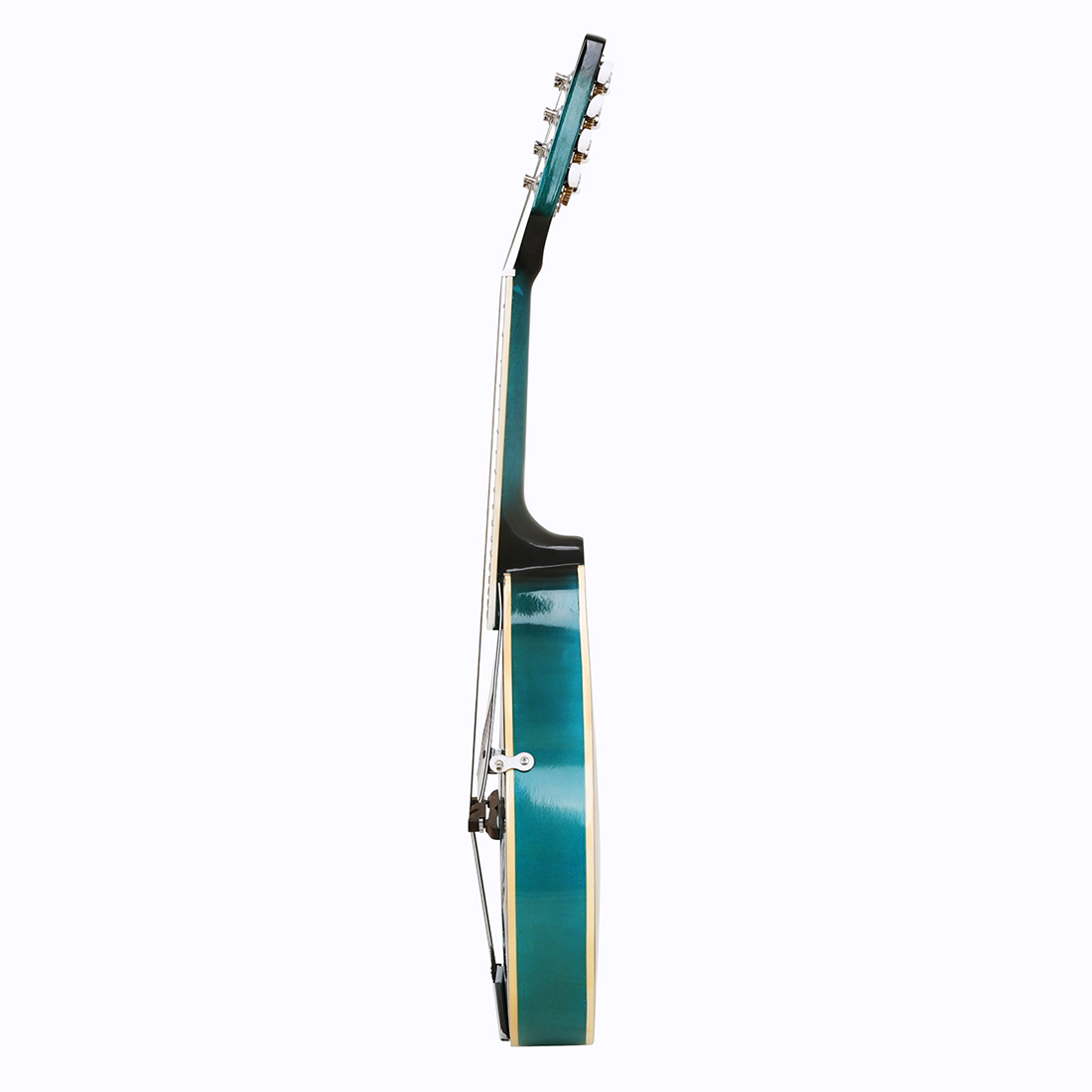 IRIN Stylized Blue with Black Edges Mandolin - Almond-Shaped Body, Crisp Silver Bell Sound, Responsive & Beginner-Friendly for Classical Music