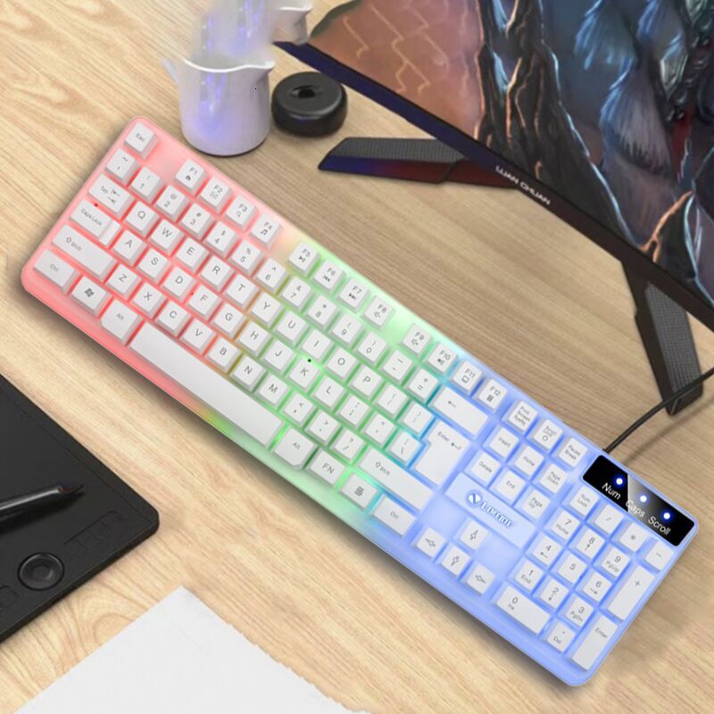 GTX350 Luminous keyboard and Mouse Set Suspension keyboard Mechanical feel gaming mouse and keyboard set
