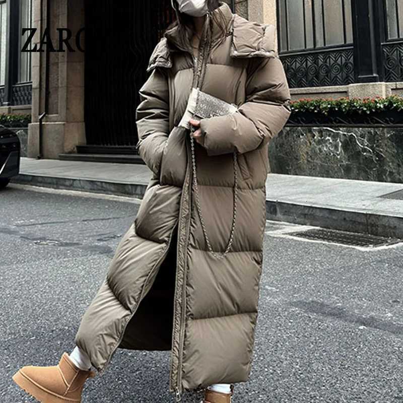 ZAROY Padded Women Jacket Windproof Warm Winter Long Parkas Overcoat Loose Casual Hoodie Coat Skiing Outerwear T251105