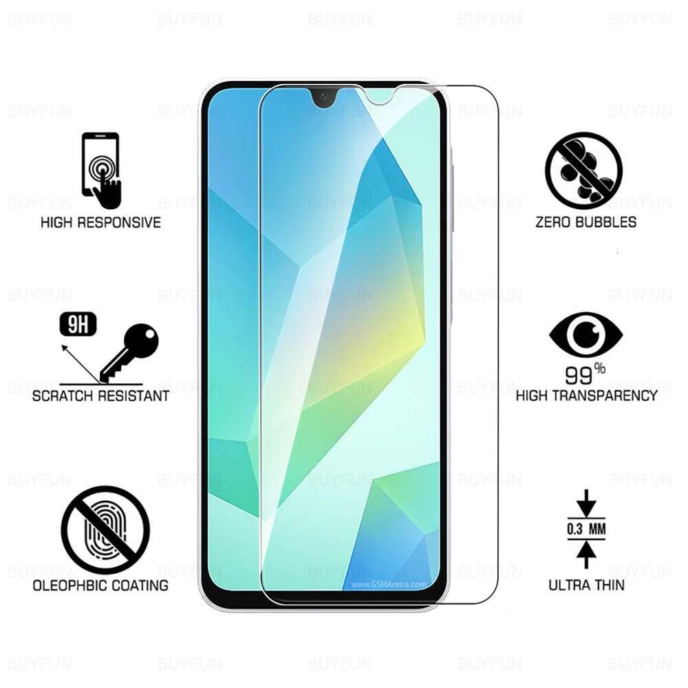 1-5Pcs For Samsung Galaxy A16 5G Tempered Glass Case Friendly Anti-Scratch HD 9H Transparent Screen Protector SamsungA16 A 16 4G