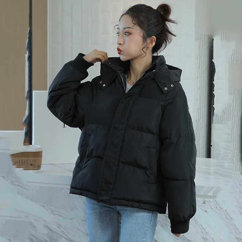 Korean Cotton Clothing Women Overcoat New Winter Jacket Female Fashion Warm Hooded Wide Thick Bread Clothing Ladies Parka CoatT251105
