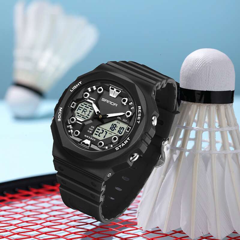 DHwatches Sanda Electronic TikTok Live Multi-Function Alarm Clock Waterproof Cool Junior High School Student Watch