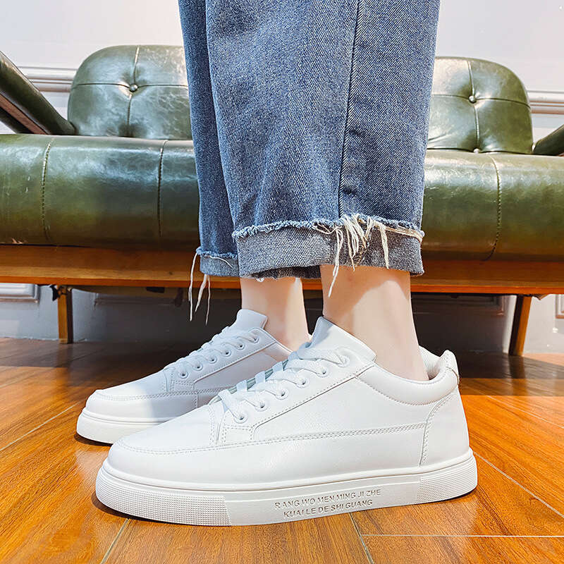 Summer New Fashion Casual Leather Outdoor Couple Sports Large Lace up Board Shoes