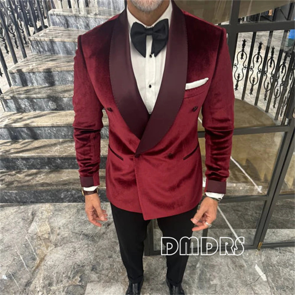 Autumn Winter Velvet Suit Jacket for Men XXS-7XL Plus Size Mens Suit Blazer with Shawl Collar Customized Party Tuxedo Jackets 251104