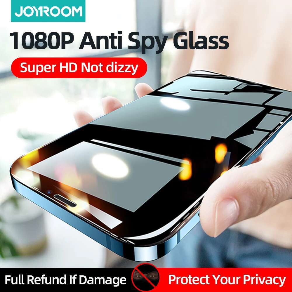 Joyroom Private iphone 16 15 14 13 ProMax Anti-spy Tempered Glass For iPhone Privacy Screen Protector
