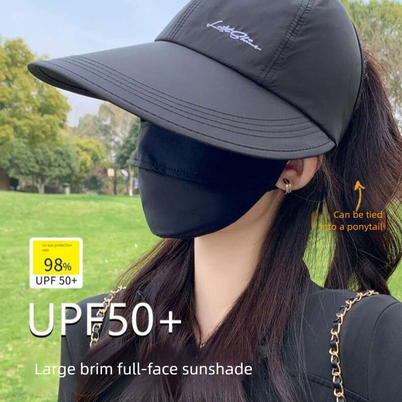 Advanced sunscreen hat with face mask - UPF50+UV protection, full face coverage, ideal for outdoor and summer use