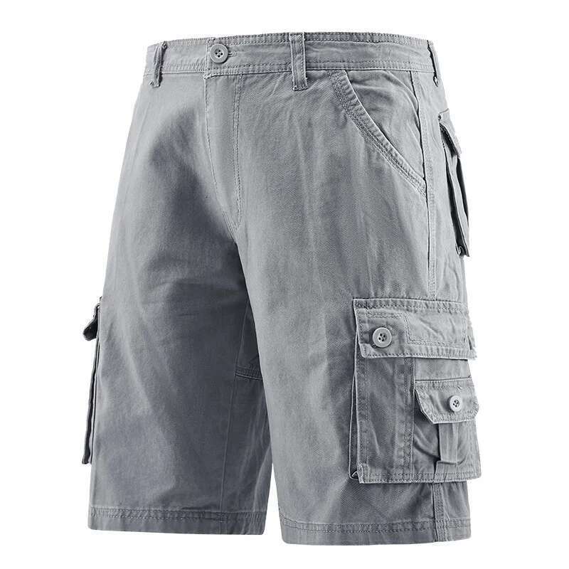 Men's Shorts Men's Summer Japanese Casual Versatile With Multiple Pockets, Washed Loose And Comfortable Workwear Shorts