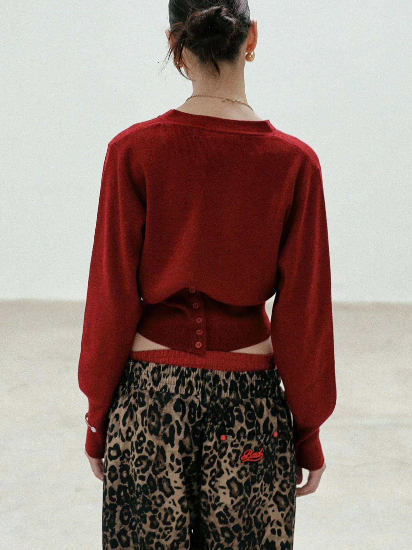 winter jacket women Autumn V-neck Sweater Cardigan Women's Retro Small Fragrant Style Slim Fit Outer Knitted Short Coat