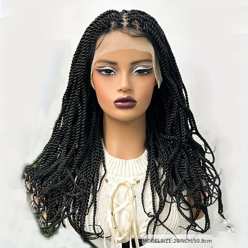 Elegant Short 9X6 Lace Front Braided Hairstyle - Pre-Plucked, Square Parted Knotless With Fine Strands