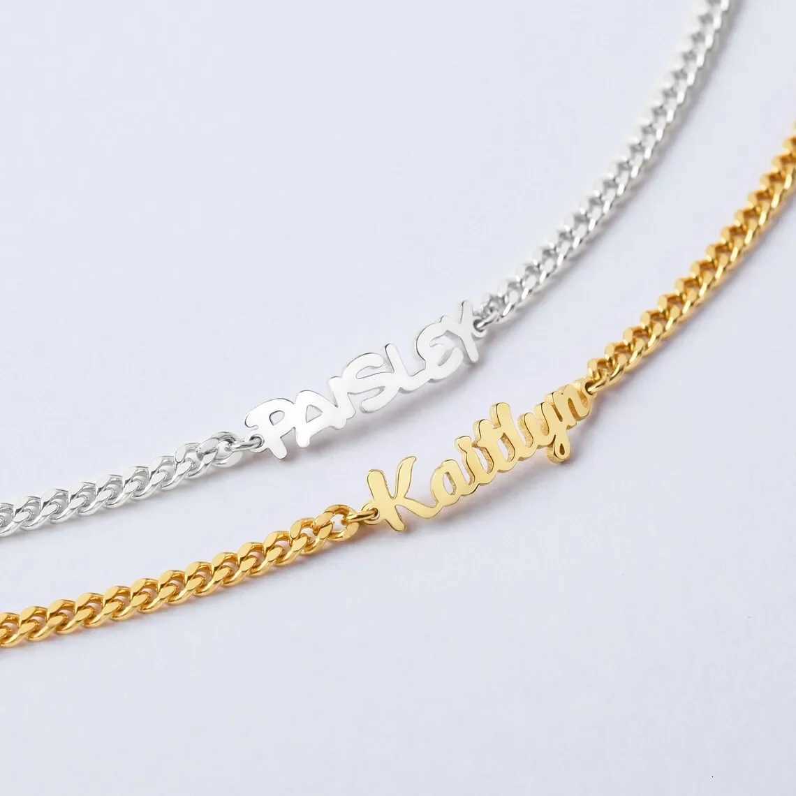 Personalize Custom Baby Name Bracelet Gold Color Stainless Steel Adjustable Bracelet New Born To Child Girls Boys Jewelry GiftXJ251105