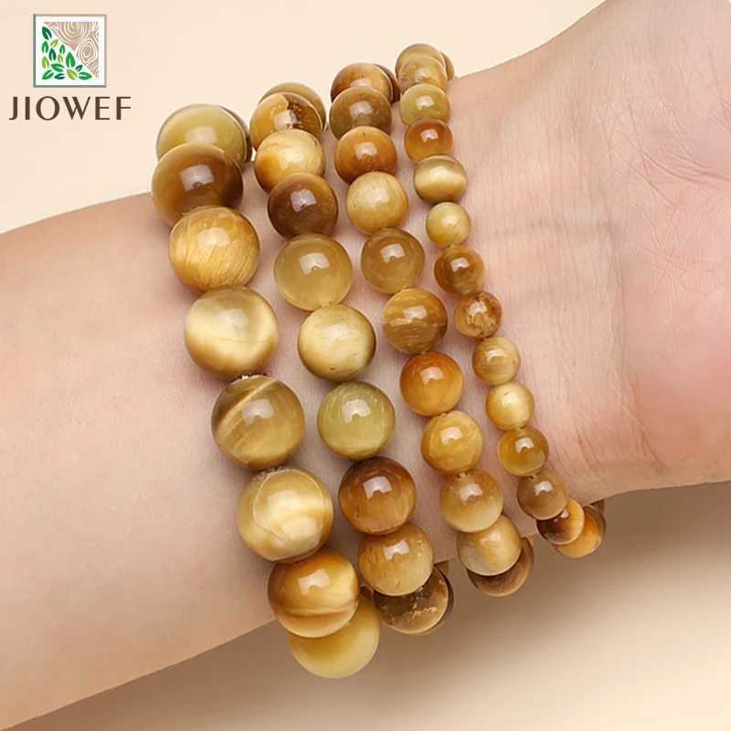 Smooth Golden Tiger Eye Stone Handmade Round Beadss Couple Energy Yoga Women Jewelry Lover Gifts 6/8/10/12mm C251105
