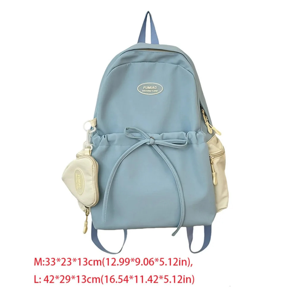 Waterproof School Backpack Large Capacity Nylon Students Schoolbag Lightweight Tote School Bag 251104