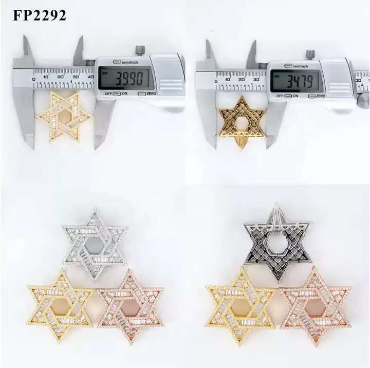 Blingbling Ready to Ship in Stock Iced Out Star Moissanite Pendant Custom 925 Sterling Silver Pendant Necklace