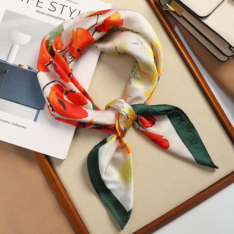 Classic 42style 70x70cm Designer Letters Print ral Silk Scarf Headband for Women Fashion Long Handle Bag Scarves P Shoulder Tote Lage Ribbon Head Wrap