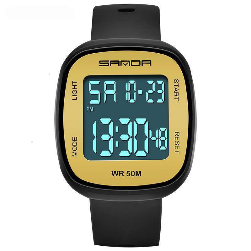 DHwatches Sanda New Ultra-Thin Watch for Men and Women, Student Electronic Watch, Simple Trendy Fashion Multi-Function Luminous Waterproof Wristwatch