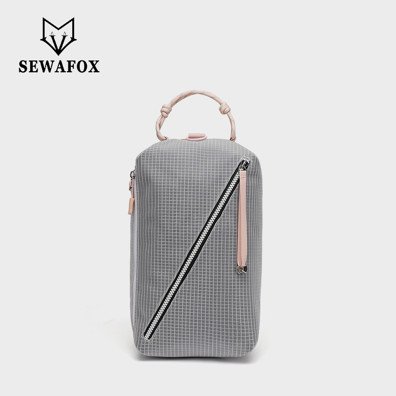 Sewafox Outdoor Sports Backpack Waterproof Casual Travel Backpack Women's Crossbody Bag Light Ivory