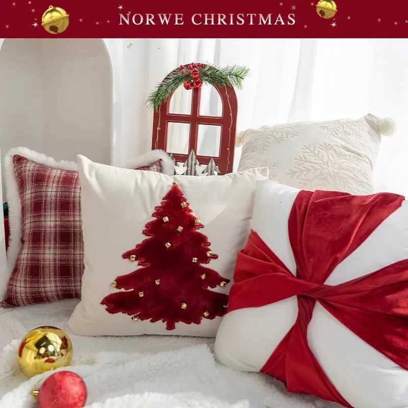 Christmas Bell Pillow Cover Holiday Decoration Gift Christmas Tree Pillow Cases Living Room Sofa Decoration Cushion Covers Y251105