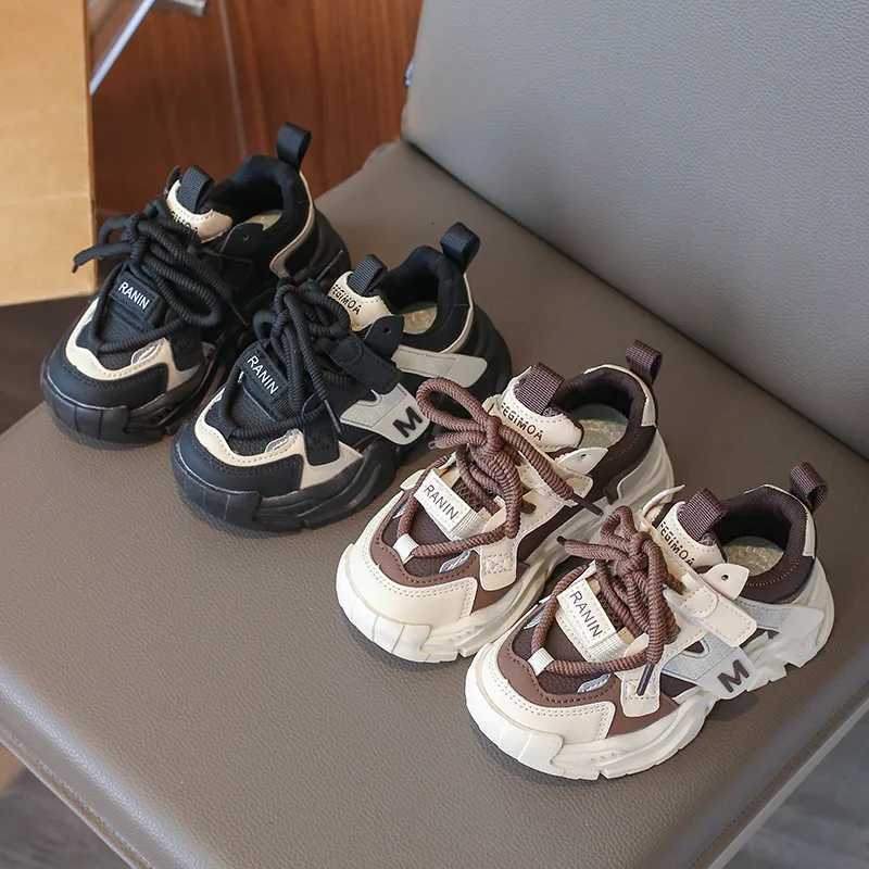 Autumn Kids Sneakers Casual Sport Shoes for Boys Patchwork Color Soft PU Leather Breathable Tennis Shoes 2025T251105