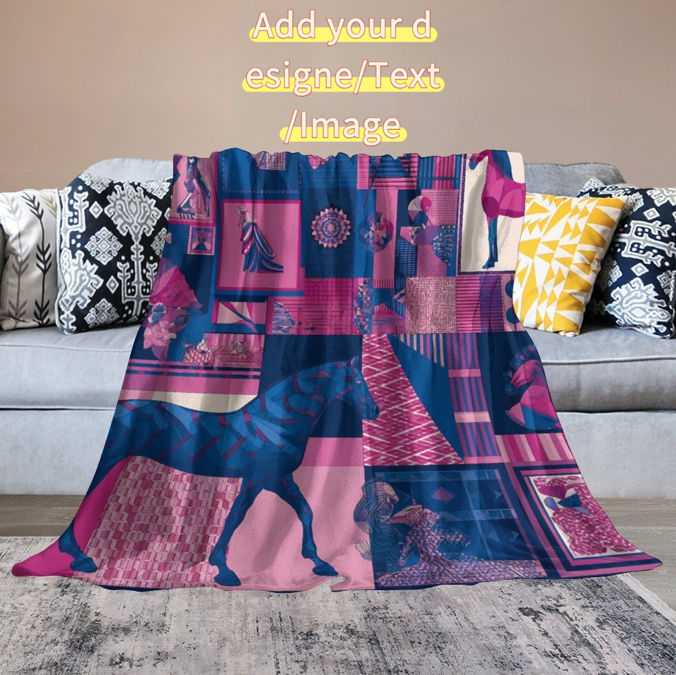 Custom H Designer Horse blanket blanket throw cashmere vibration blanket copert Home Travel Throw Summer Air Conditioner Beach home bedding blankets t