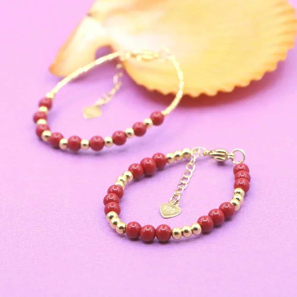 New Lovely Red Baby Girls Lobster Clasp Pearl Beads Accessories Girls Yoga Christmas Wedding Gift Jewelry Charm Fashion C251105